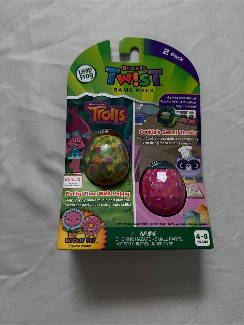 RockIt Twist Trolls 2-Pack Game Eggs - Green & Pink